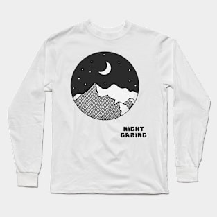 Night Gazing Simple Design Long Sleeve T-Shirt